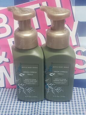 BBW Green Cypress Trails Gentle & Clean Foaming Hand Soap 2 Pack